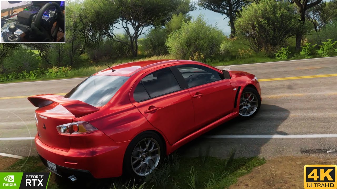 Mitsubishi Lancer Evo X - Forza Horizon 5 | PXN V99 Steering Wheel + Shifter