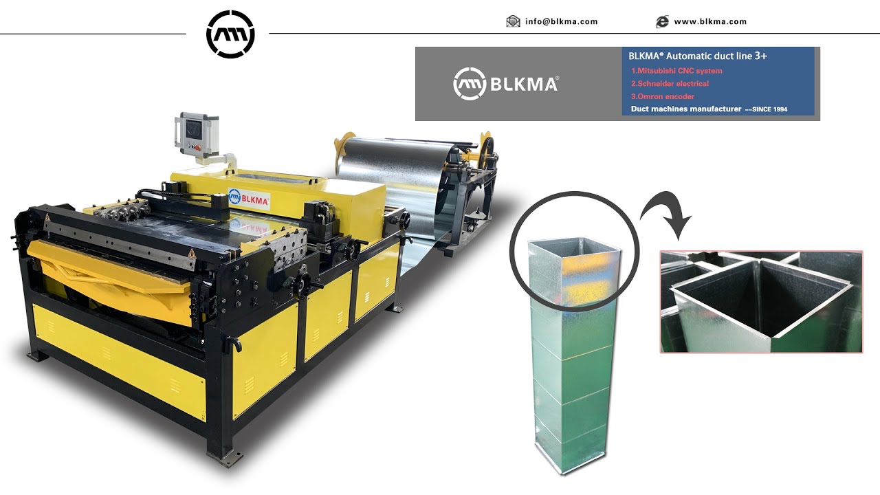 BLKMA&reg; Auto duct coil line 3+ / air duct production line / Square / rectangular duct machine