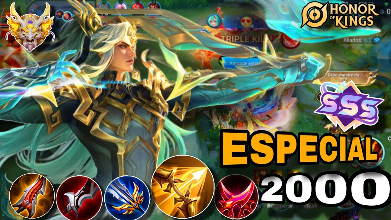 HOU YI FICOU MAIS FORTE COM ESSA SKIN BUILD SECRETA !?//HONOR OF KINGS