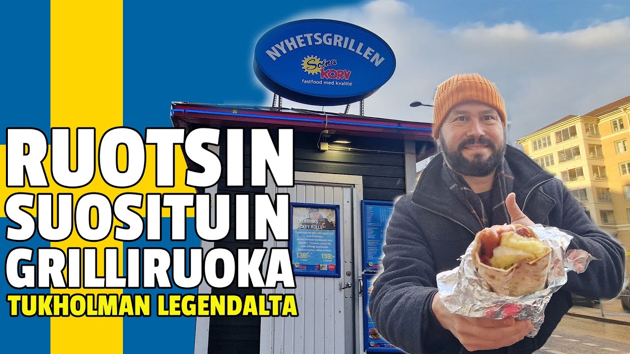 TESTISSÄ RUOTSIN SUOSITUIN GRILLIRUOKA TUNNBRÖDSRULLE-TUKHOLMA