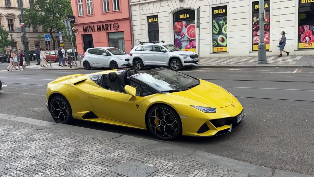Kazma Kazmitch seen in Prague- Lamborghini Huracan EVO Spider