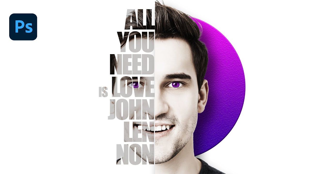 How to create text portrait effect in photoshop - Version 2