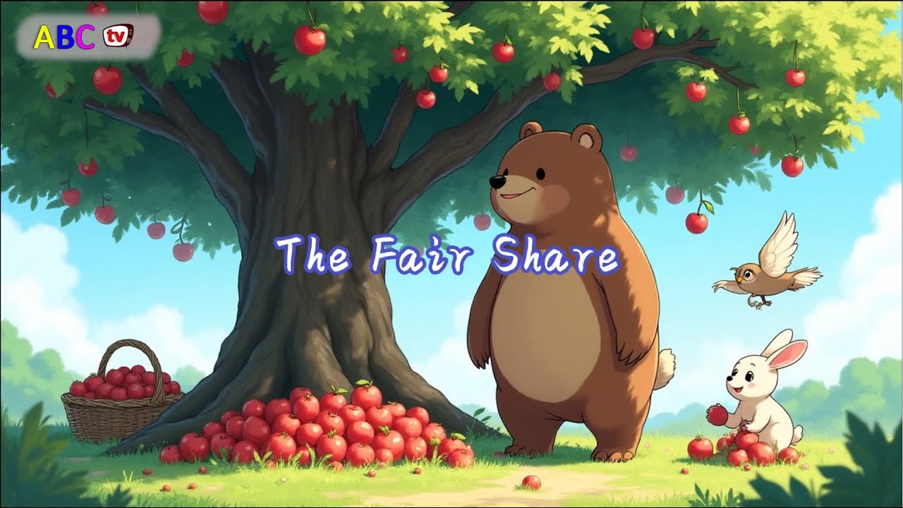 🍎 The Fair Share | Kids Moral Story About Teamwork, Fairness, and Friendship 🐻🐇🦉