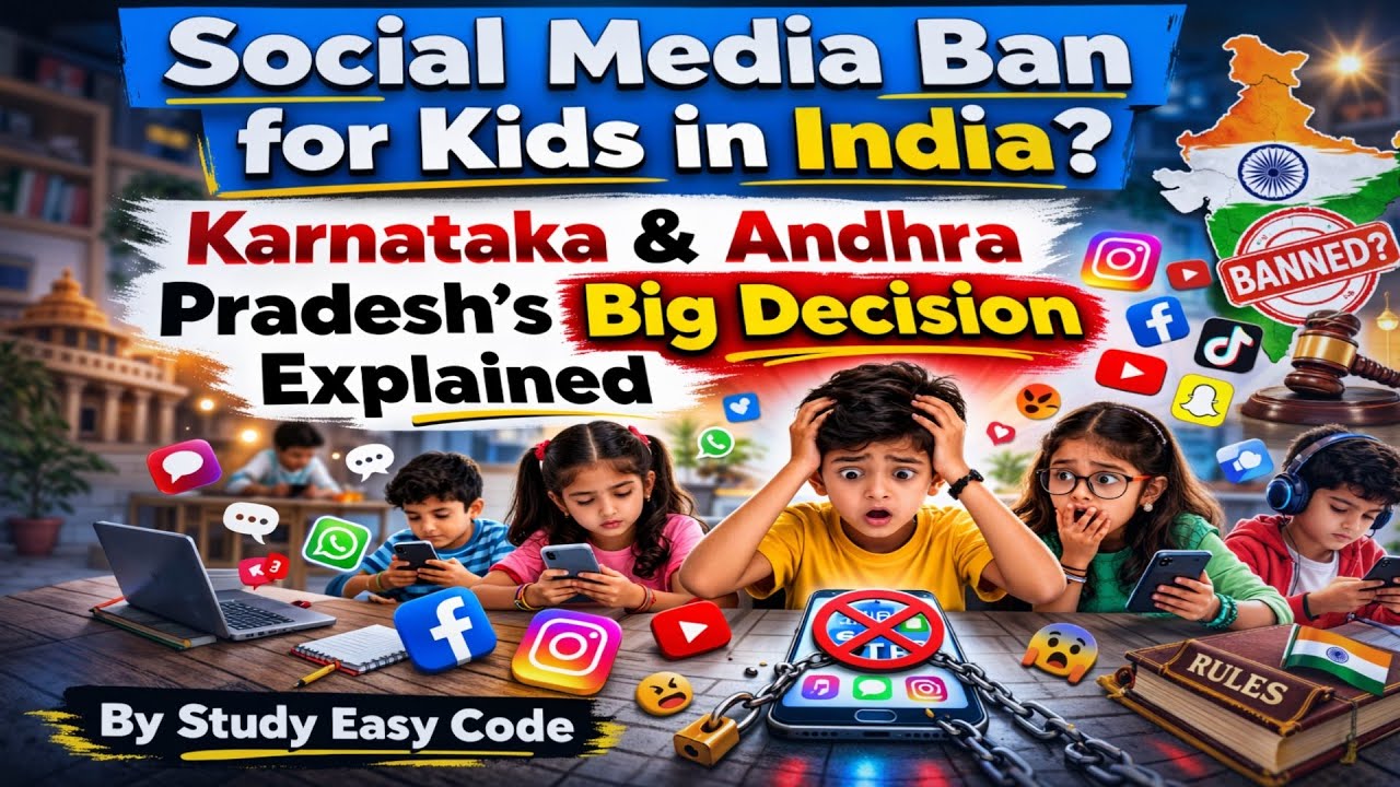 Social Media Ban for Kids in India? Karnataka & Andhra Pradesh’s Big Decision Explained 