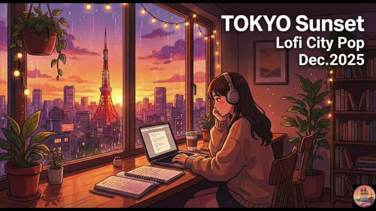 TOKYO Sunset Lofi City Pop Dec.2025 – Chill Beats for Café & Study / Japanese DJ | JapanDailyBeats
