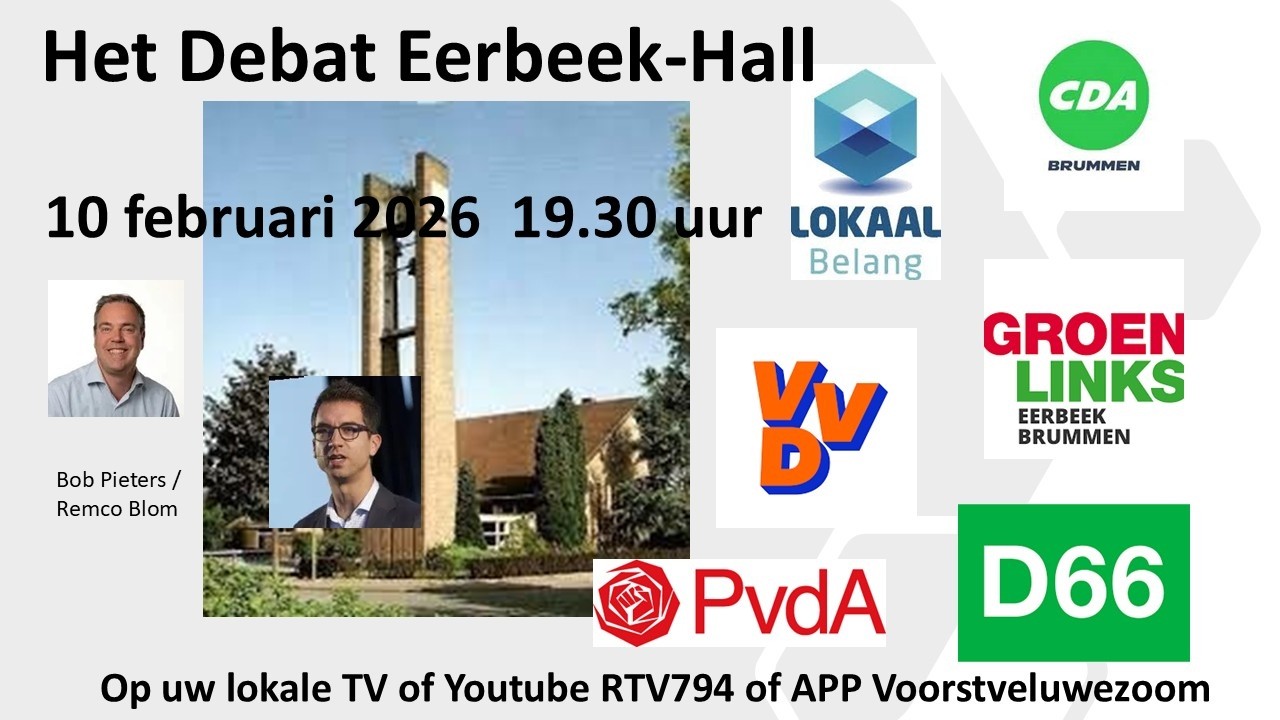 Verkiezingsdebat Eerbeek Hall 2026 op 10 februari 2026 in het Pater Dekker huis te Eerbeek