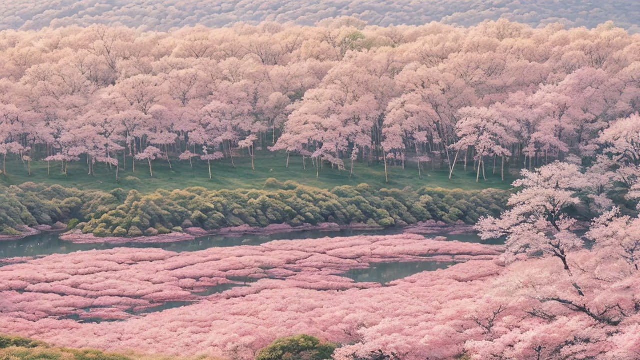 【リラックスBGM】Sakura Dreams: Whispers of Spring, AI Artscape