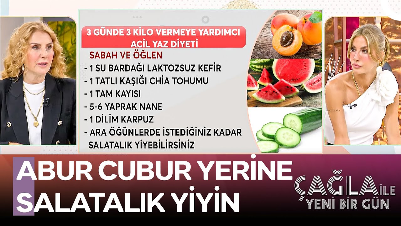 3 Günde 3 Kilo Vermeye Yardımcı Acil Diyet Planı - Çağla İle Yeni Bir Gün 1220. Bölüm