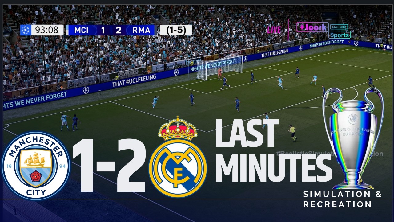 Manchester City vs. Real Madrid LIVE 🔴| UEFA Champions League 25-26 | Full Match Simulation