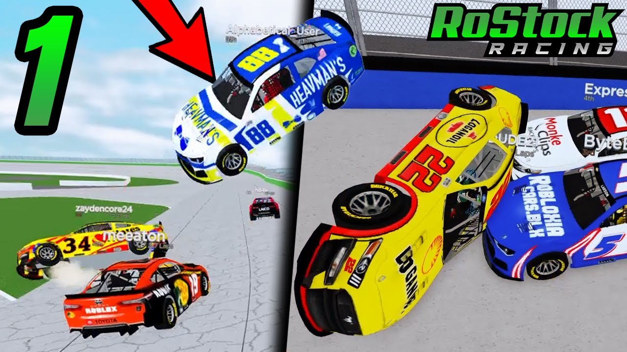 RoStock Racing NASCAR Crash Compilation #1