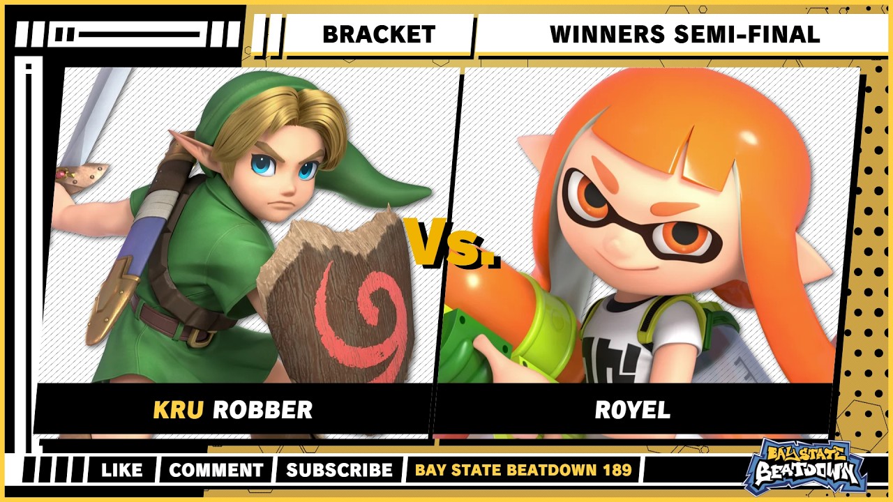 Bay State Beatdown 189 - Winners Semi-Final - Robber (Young Link) VS R0YEL (Inkling) - SSBU Singles