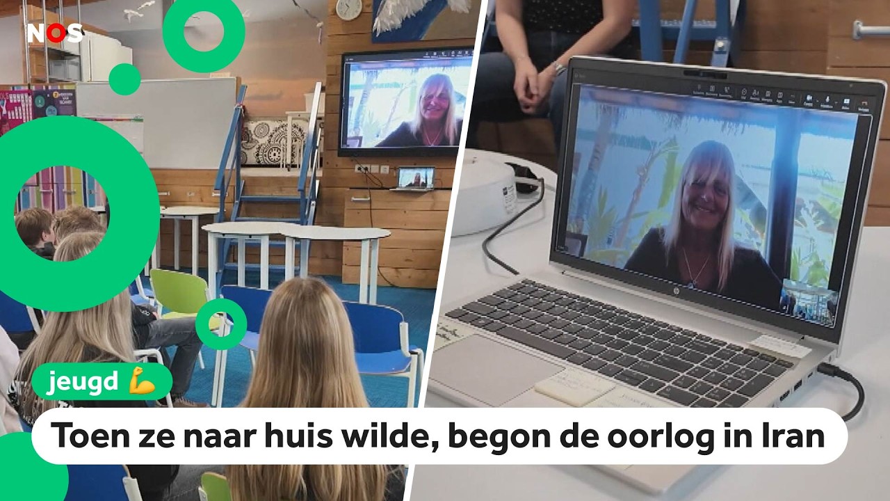 Deze juf geeft les vanaf een tropisch eiland