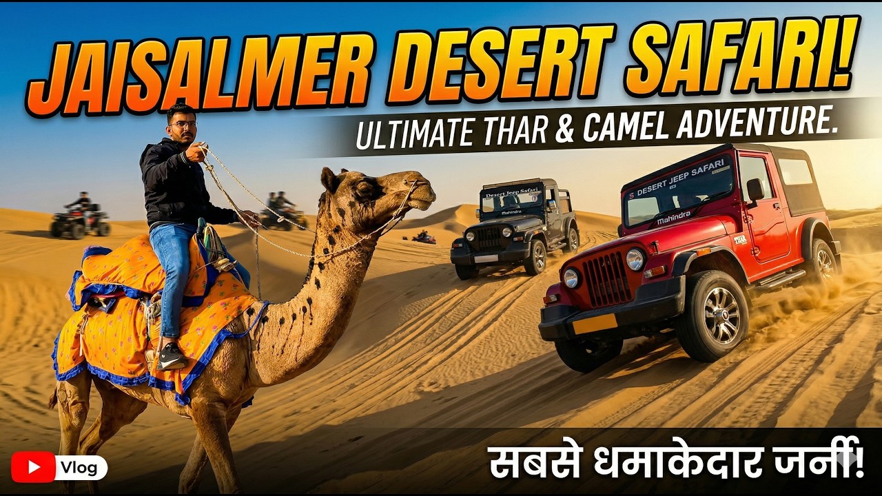 Jaisalmer Desert Jeep Safari Vlog 🔥 Thrilling Ride in Thar Desert
