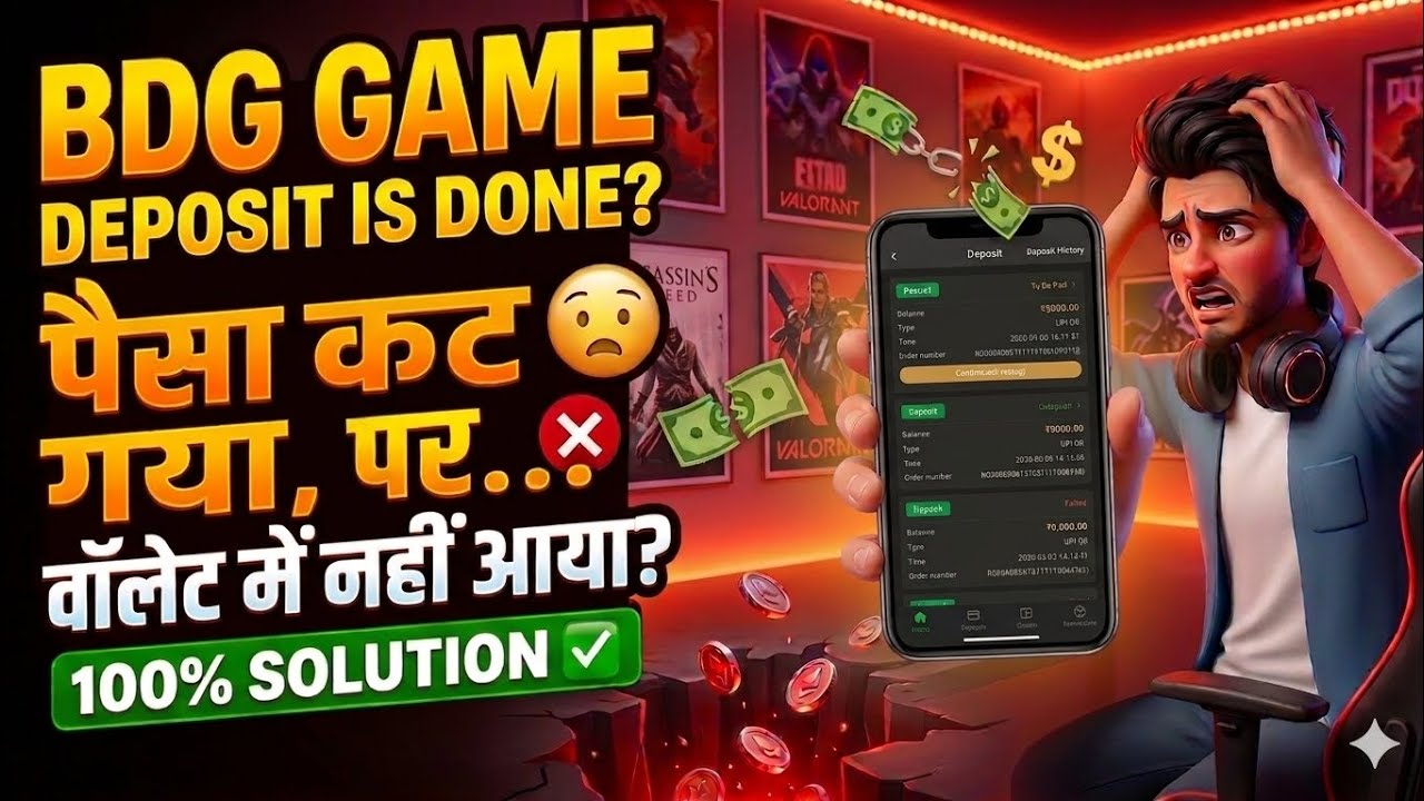 Bdg game deposit problem | bdg deposit not received | bdg win deposit failed problem #depositproblem