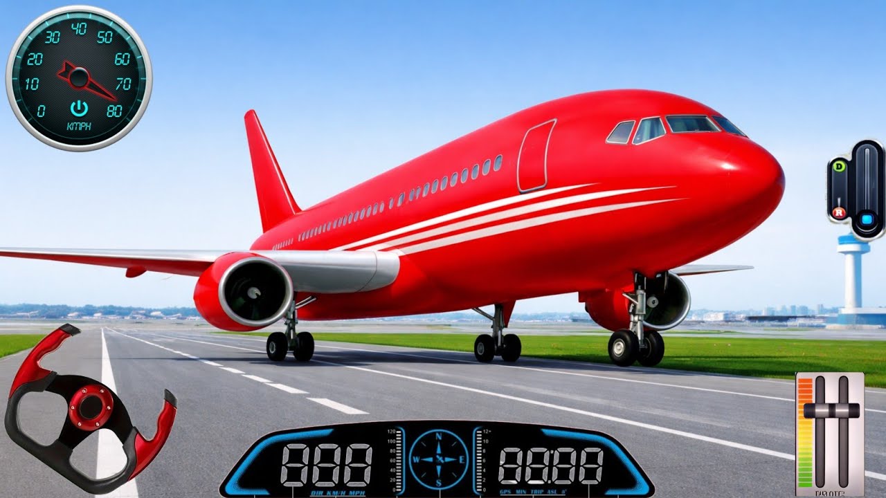 Flight Airplane Pilot Simulator 3D ✈️ Real Plane Takeoff Landing (Gameplay Android) 2025