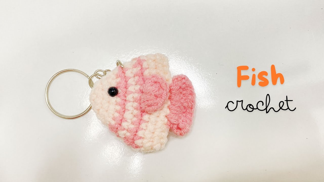🐟 Crochet Fish Keychain Beginners / Step By Step Tutorial