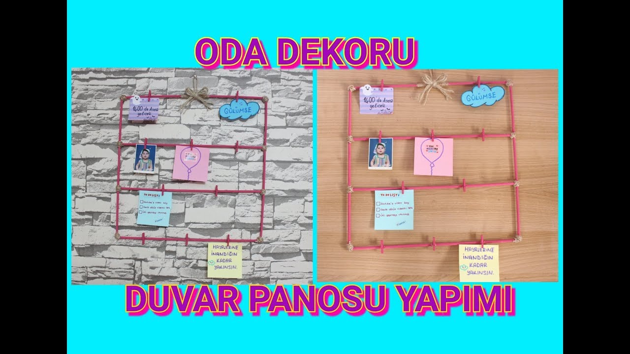 ÇOK KOLAY DUVAR PANOSU YAPIMI / ODA DEKORASYONU //DIY WALL GRID /DIY ROOM DECOR
