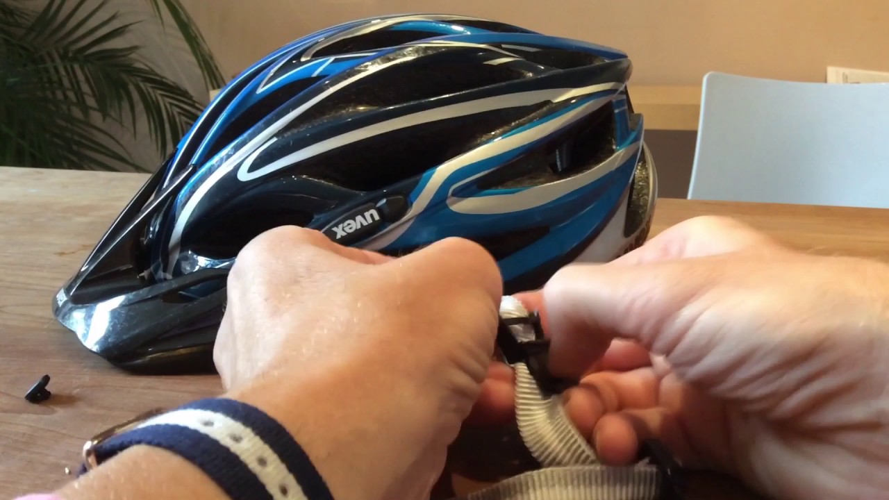UVEX Fahrradhelm: Riemen Gurtband anbringen Gurtband Riemen einziehen einstellen auch Alpina-Helme