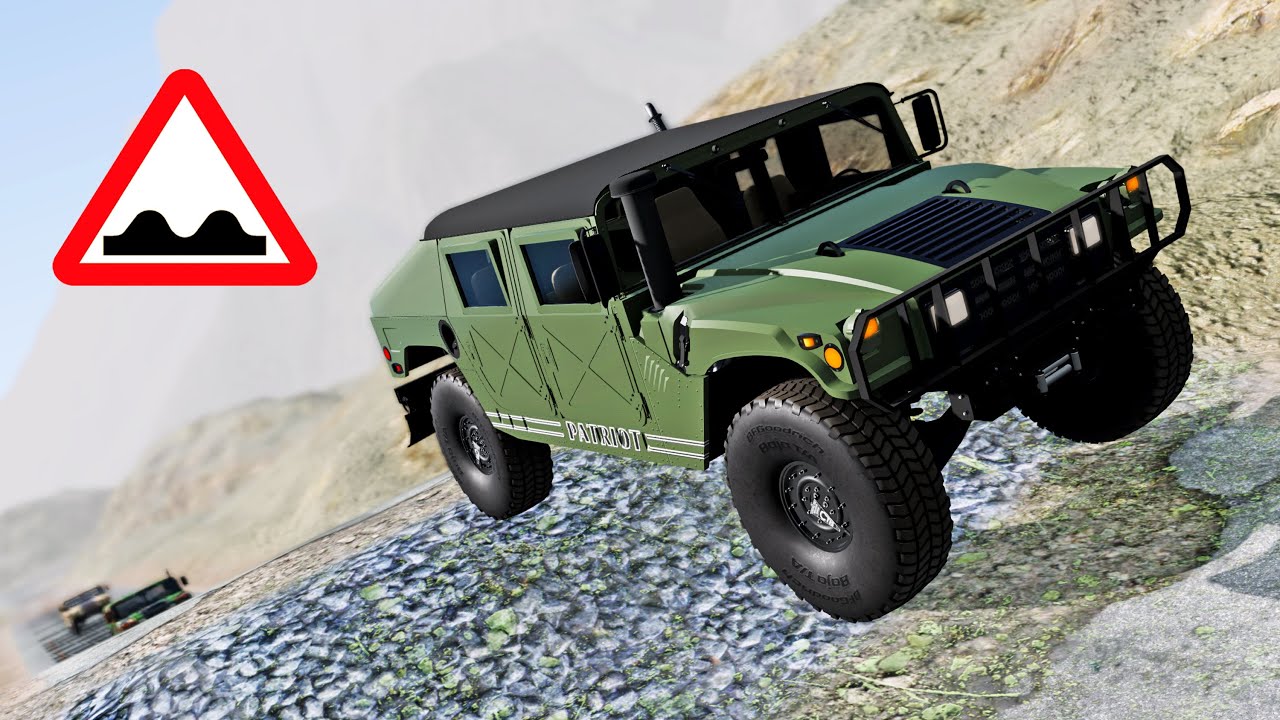 BeamNG Drive - Suspension & Stress Testing Gunner Patriot Humvee