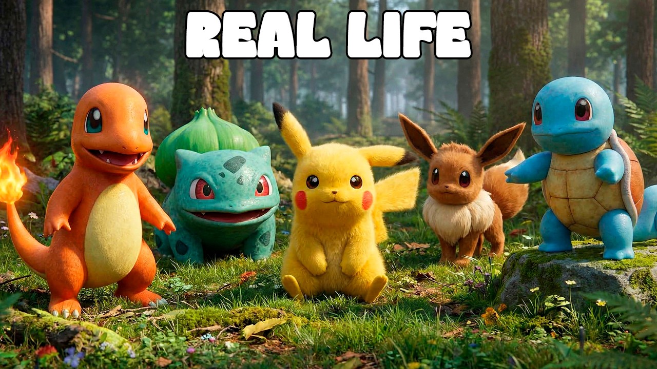 What If POKEMON Was Real? 🎵 (Pikachu, Charizard, Bulbazaur, Ash Ketchum & More)