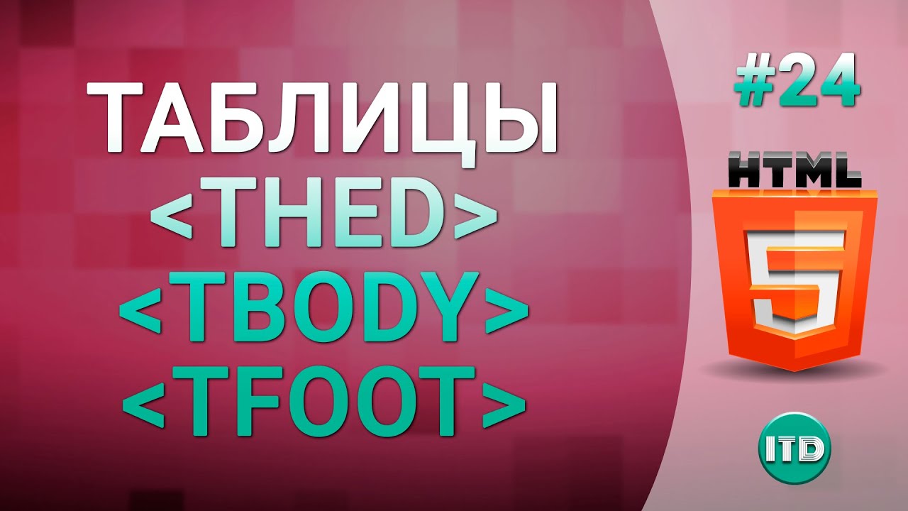 #24 Работа с таблицами тег Tbody Tfoot и Thead, Таблицы на HTML