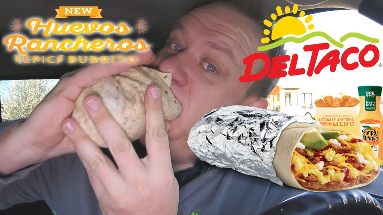 DEL TACO ☆HUEVOS RANCHEROS EPIC BREAKFAST BURRITO☆ Food Review!!!