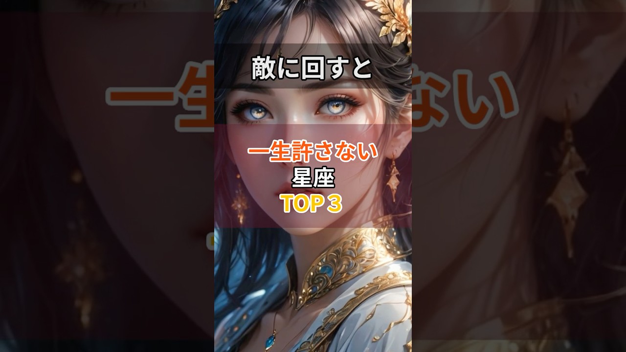 🔱敵に回すと一生許さない星座TOP3 #shorts #占い #星座占い #ランキング