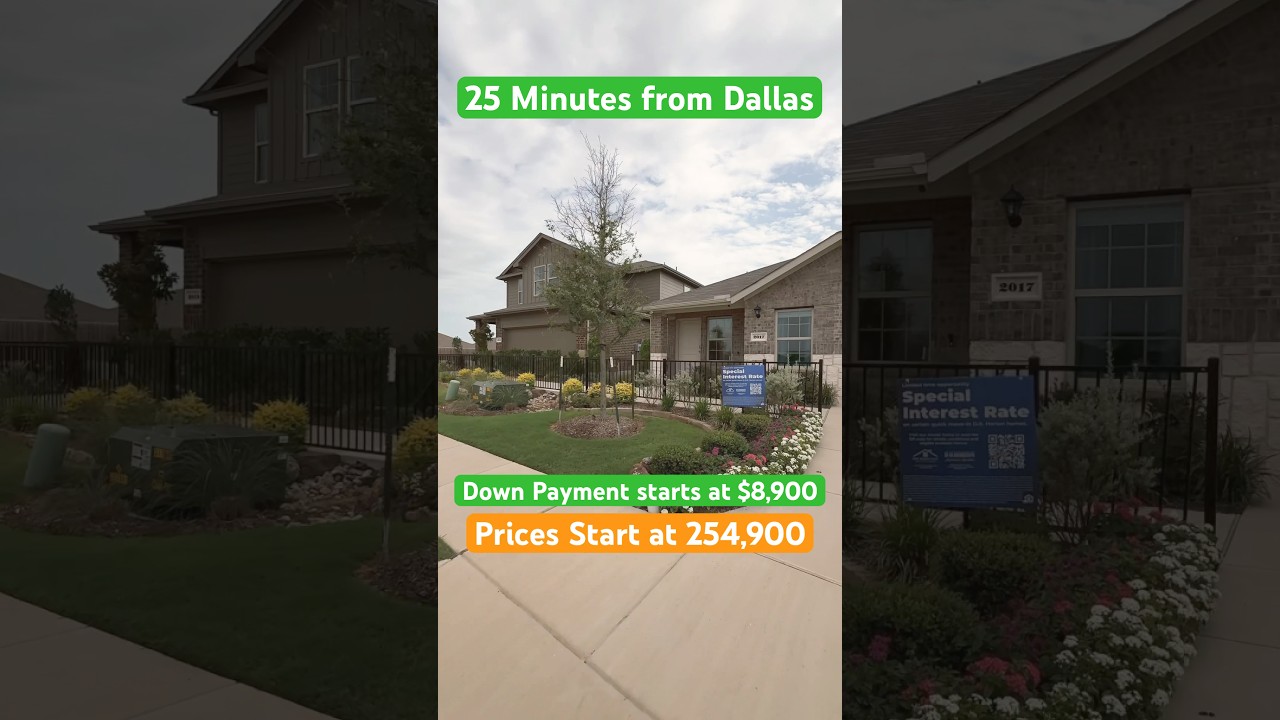 Low Monthly Payments/$8,000 Buyer Assistance For Closings Costs /25 Minutes Dallas 