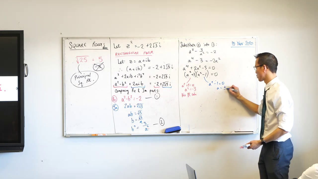 Square Roots of a Complex Number (3 of 3: Solving in rectangular and exponential form)