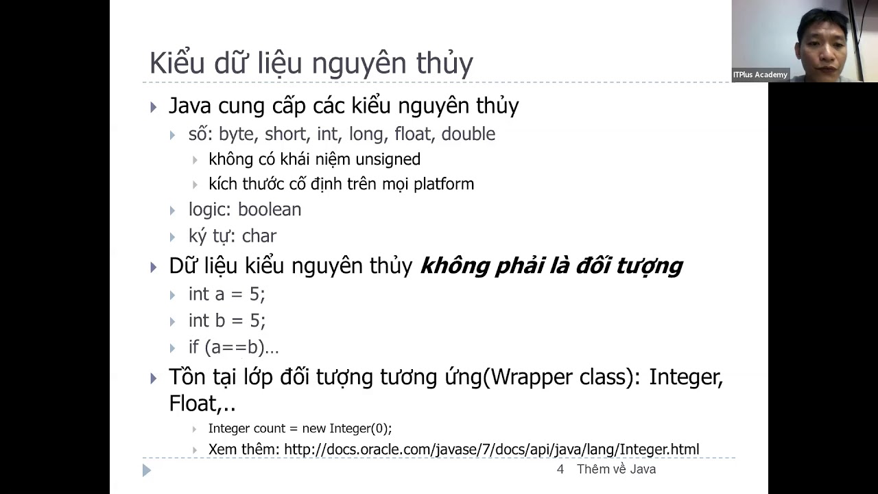 2.  Kiểu DL nguyên thủy, đối tượng, tham chiếu, kiểm soát truy cập, static và giải phóng bộ nhớ