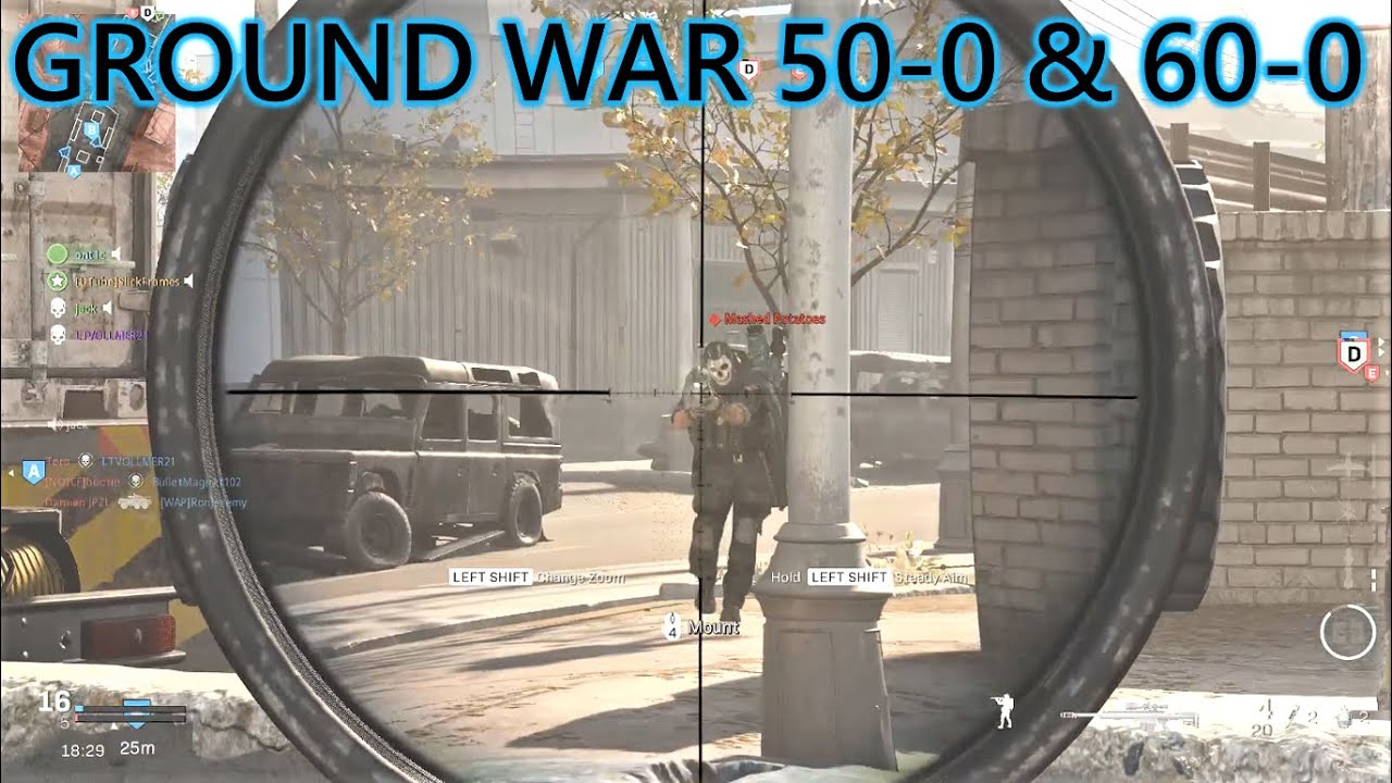 CoD: MW Ground War (50-0 & 60-0) PC HD Sniping Gameplay