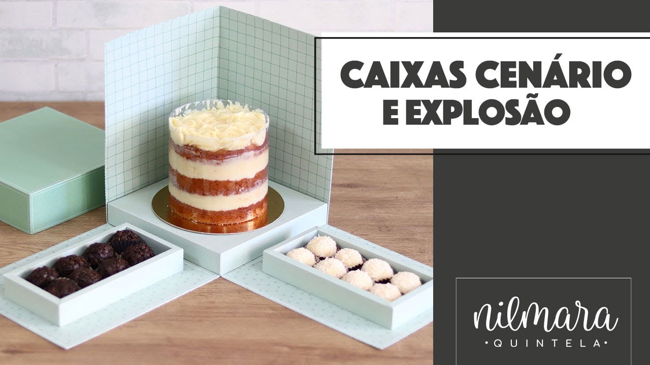 DIY - Caixas cenário e explosão para bolos