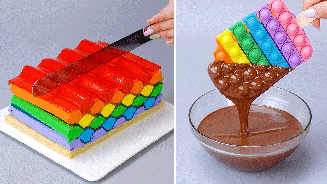 Satisfying Rainbow Cake Decorating For Everyone | Most Beautfiul Cake And Dessert Video