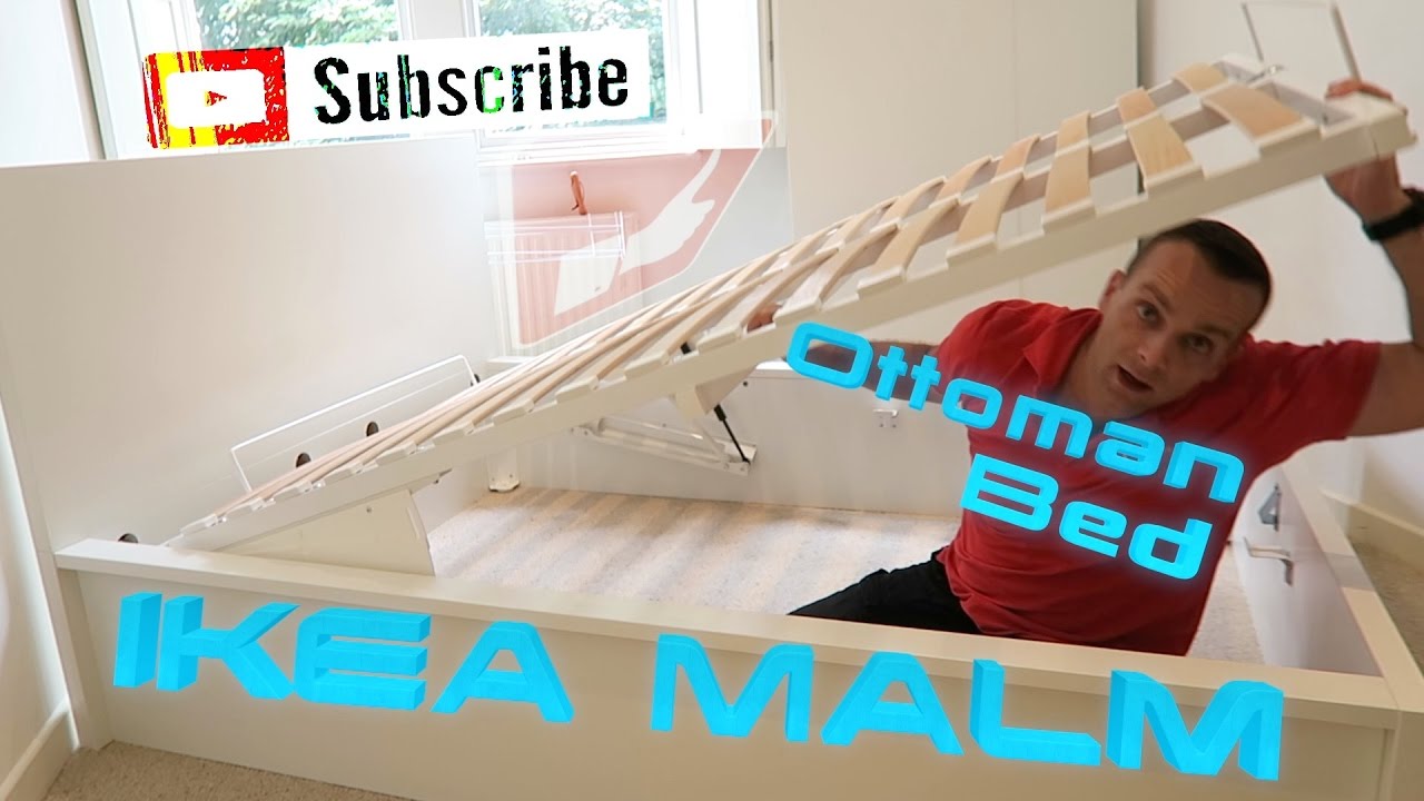 Сборка двуспальной кровати IKEA MALM OTTOMAN