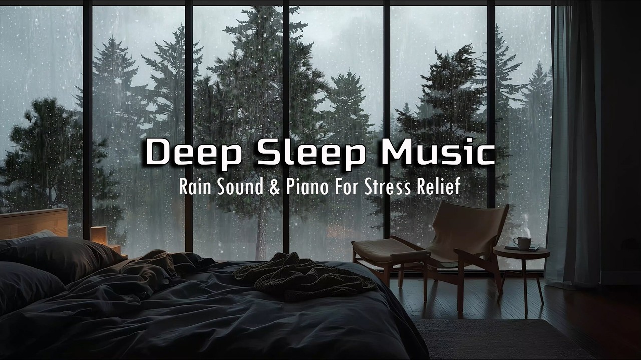 Cozy Rain Night Piano Ambience for Relaxation, Meditation and Emotional Calm