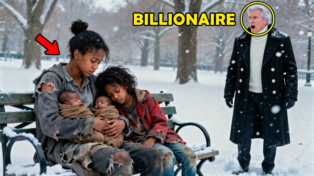 Billionaire Finds a Girl and Three Babies Fainted in the Park, And Changes Their Lives Forever