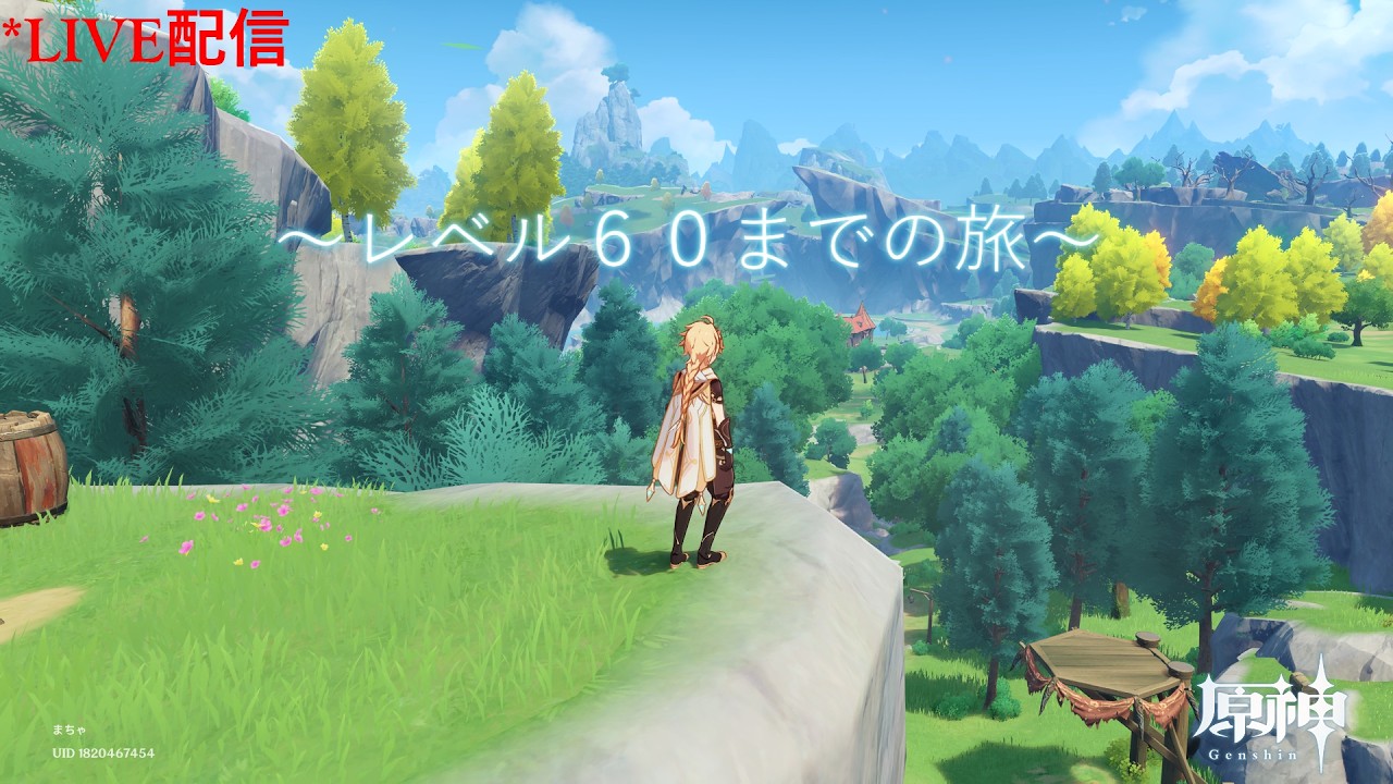 「原神配信」60レベルまで上げる:part1