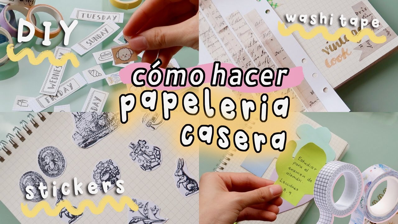 Haz tu propia papelería ✄ Fácil y bonita ¡SIN IMPRIMIR! DIY papelería casera ⭐️