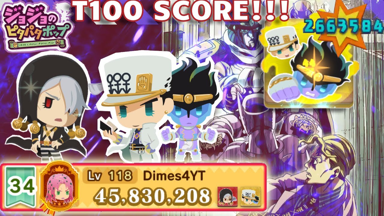 VRISOTTO / V4TARO 45 MILLION SCORE ATTACK! Jojo's Bizarre Adventure Pitter Patter Pop (Jojo PPP)