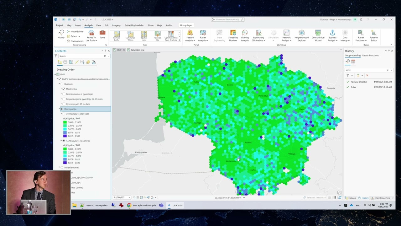 Demonstracija | ArcGIS Pro panaudojimas vertinant paslaugų prieinamumą