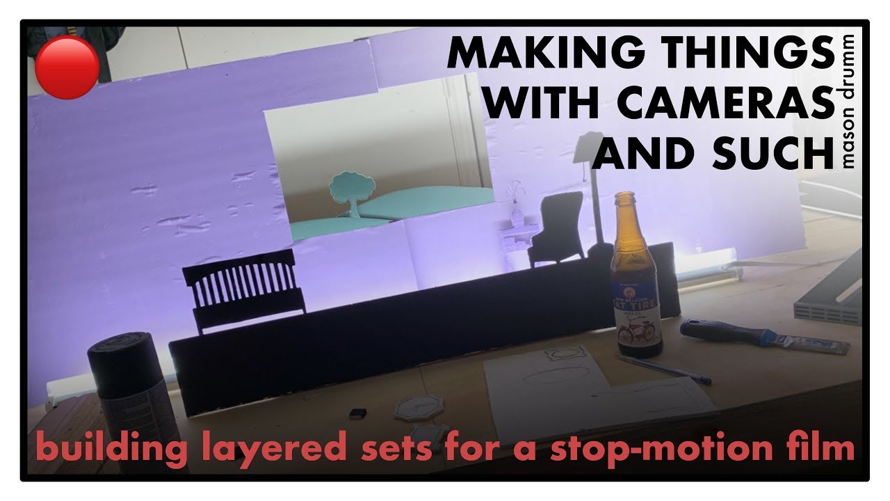 🔴 Building a set for my next stop motion film (foam board & 2d layers)