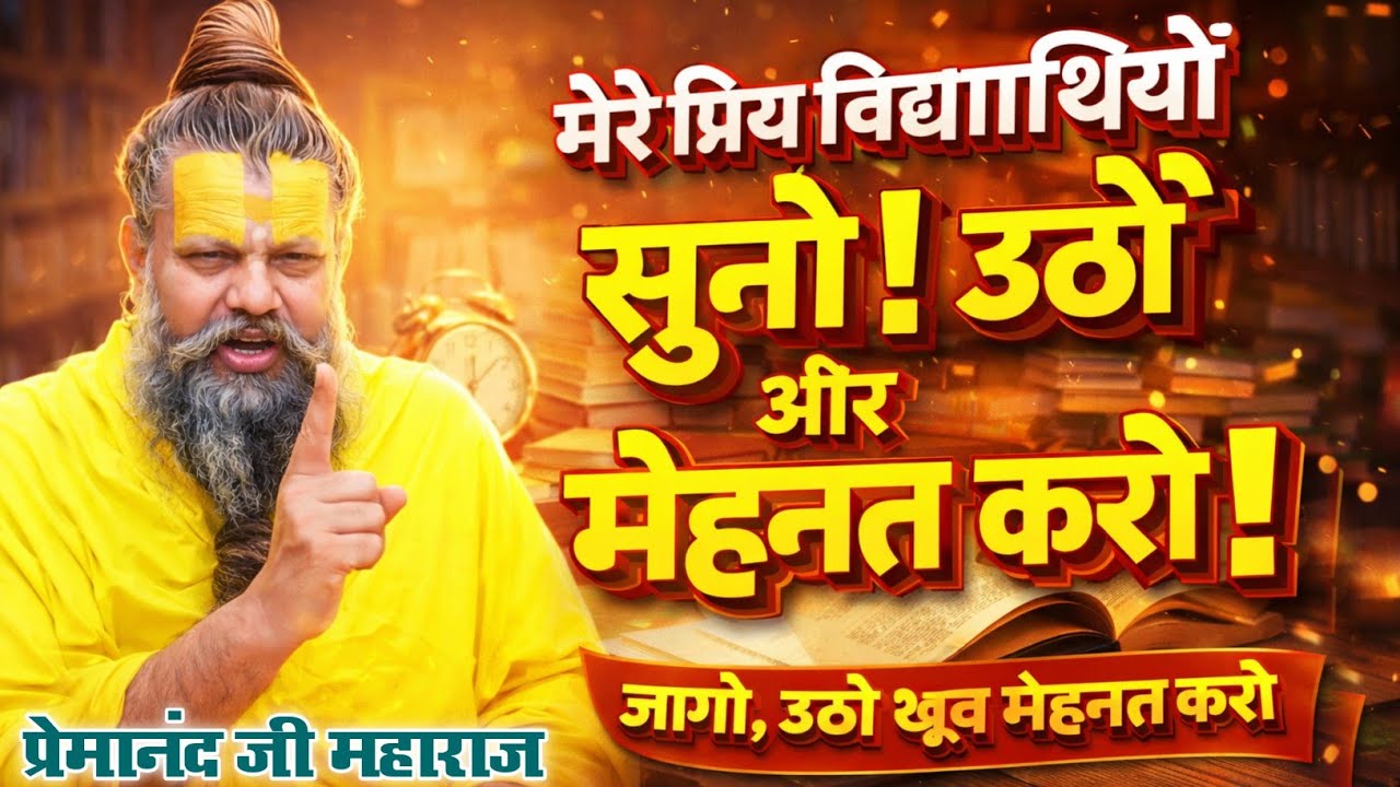 जागो मेहनत करो 🔥 Premanand Ji Maharaj | Life Changing Motivation | Study Motivational Video in Hindi