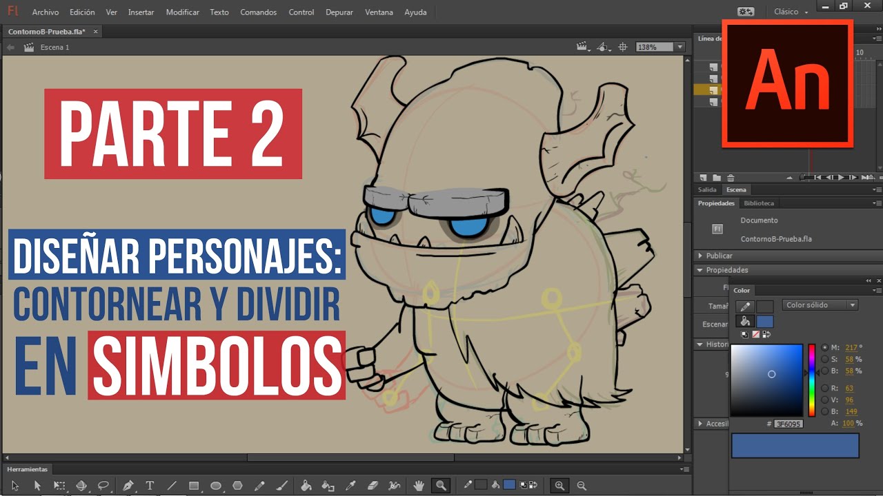 Como hacer personajes desde cero en Adobe flash CC PARTE 2