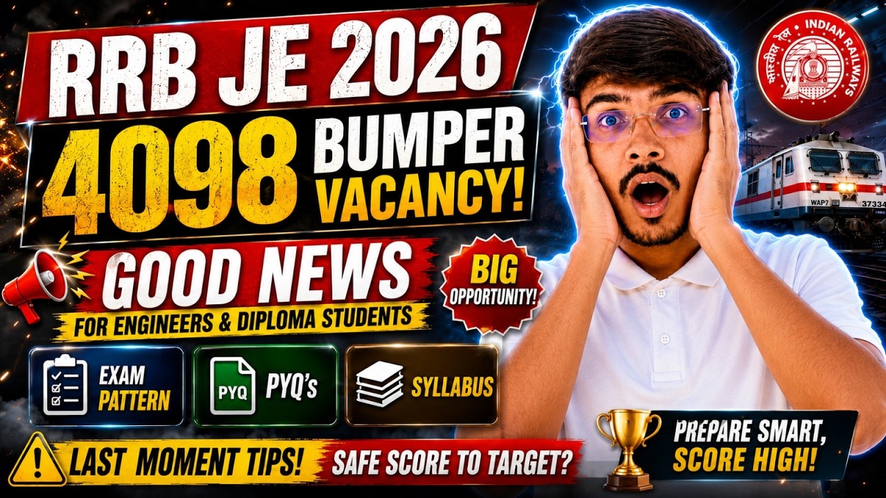 RRB JE 2026 Vacancy Released | New Exam Pattern, PYQ, Syllabus & Strategy