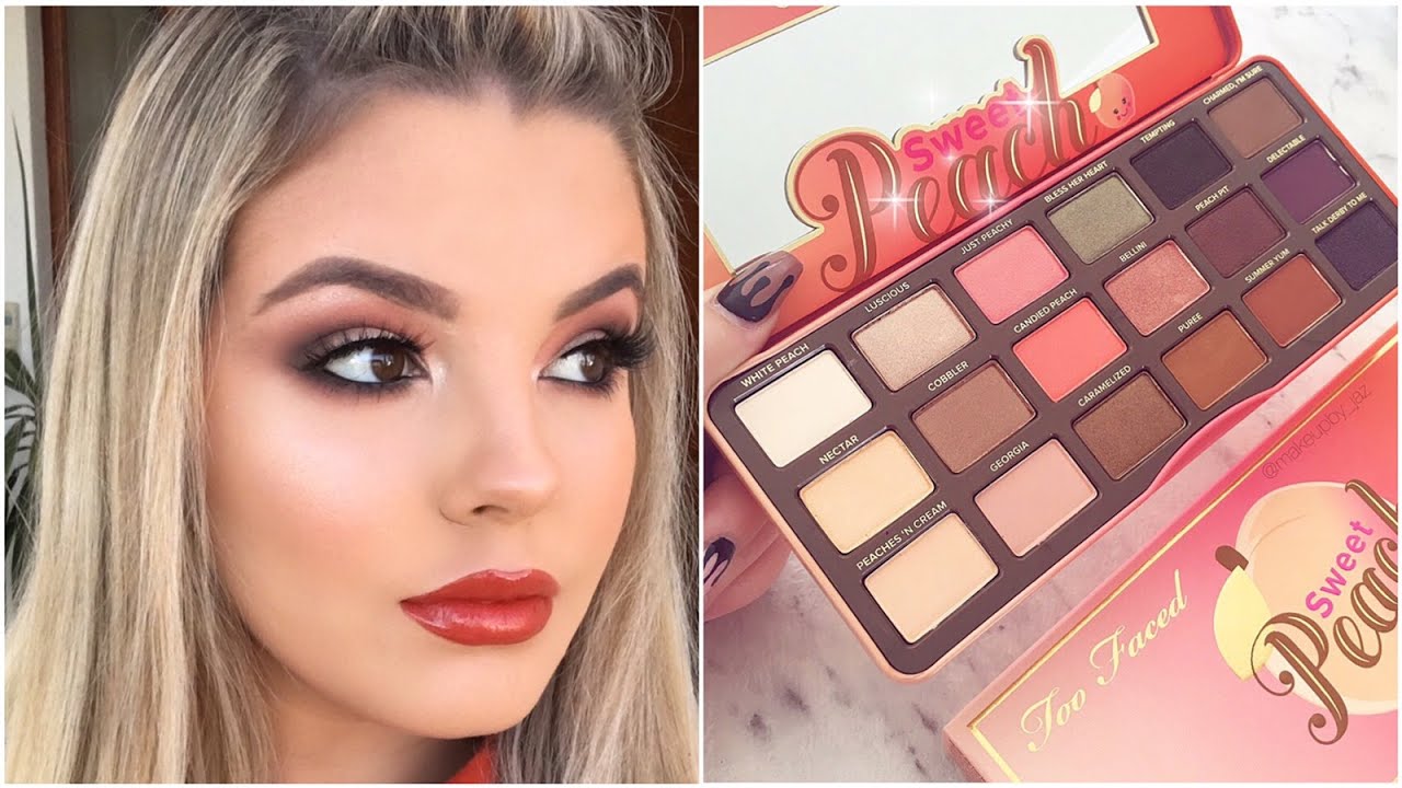 Too Faced Sweet Peach Palette Makeup Tutorial ♡ Jasmine Hand