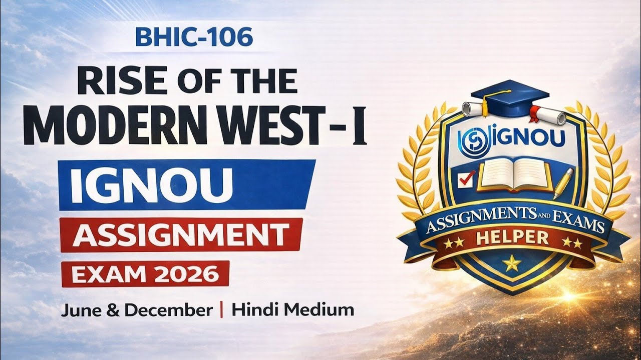 bhic 106 solved assignment 2026 hindi medium I ignou solved assignment 2026