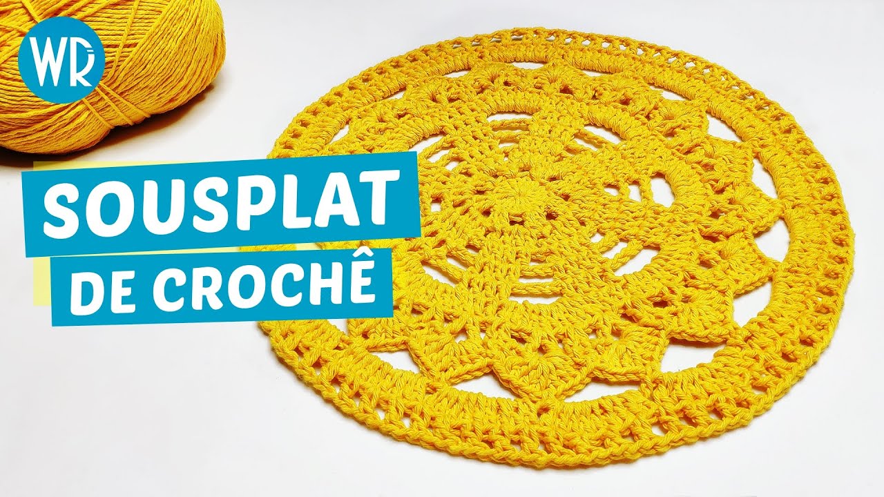 Sousplat de crocê amarelo ouro - Wagner Reis