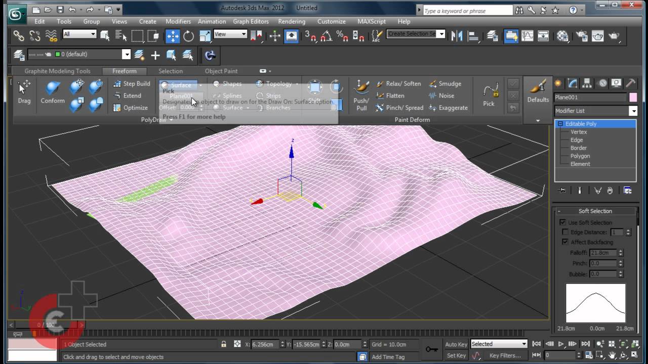 Conform Freeform Herramienta de modelado en 3D Max 2012