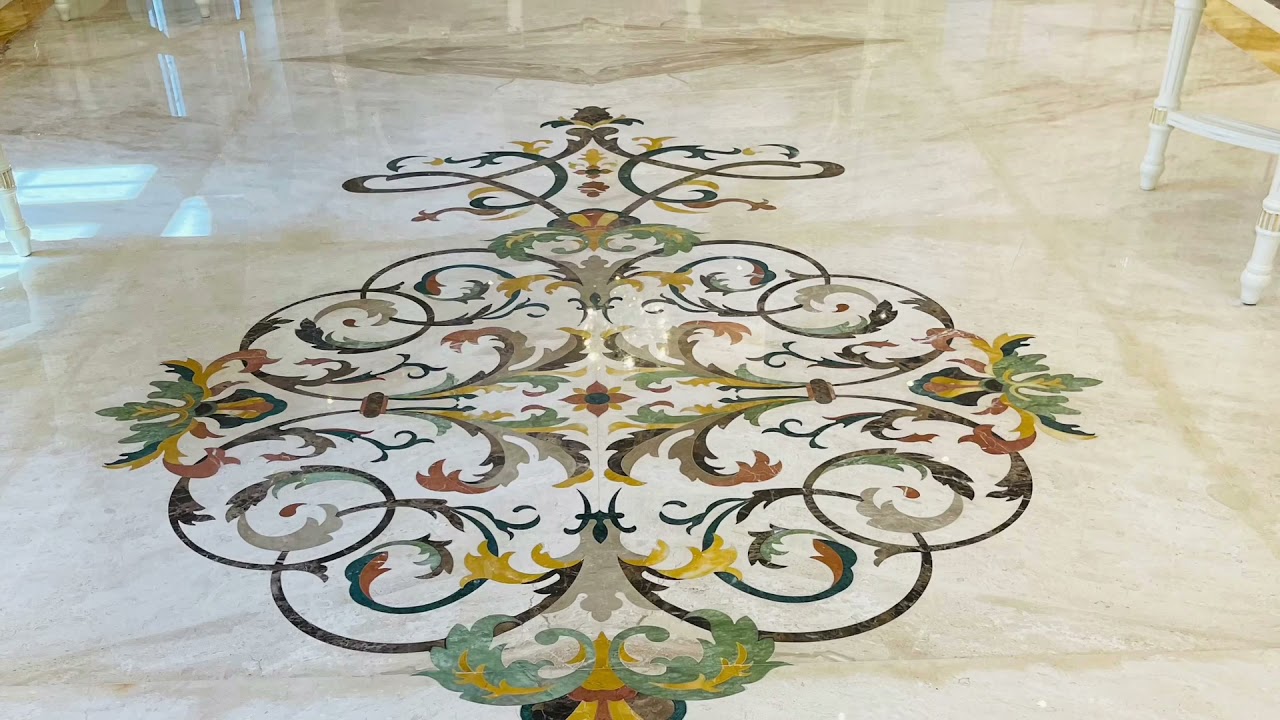 Waterjet marble design making