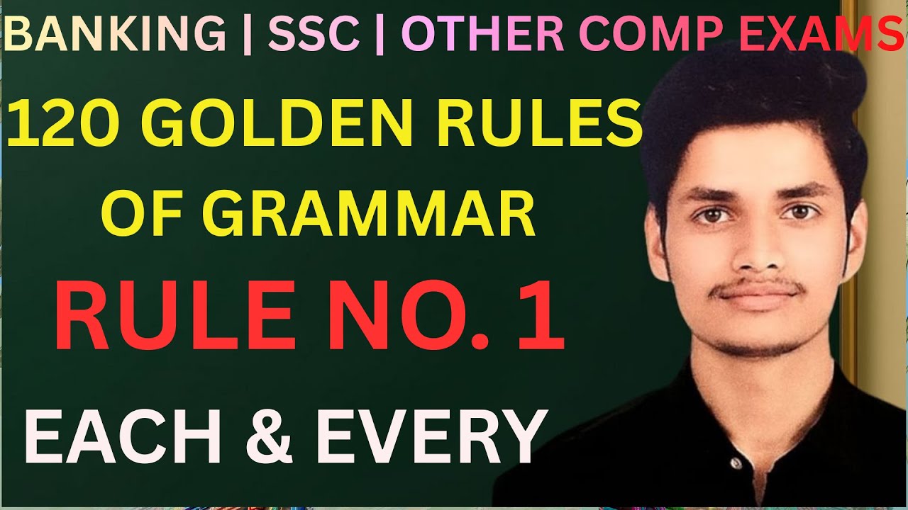 120 Golden Rules of Grammar – Rule No. 1✨ | SSC, Bank Exam ......
